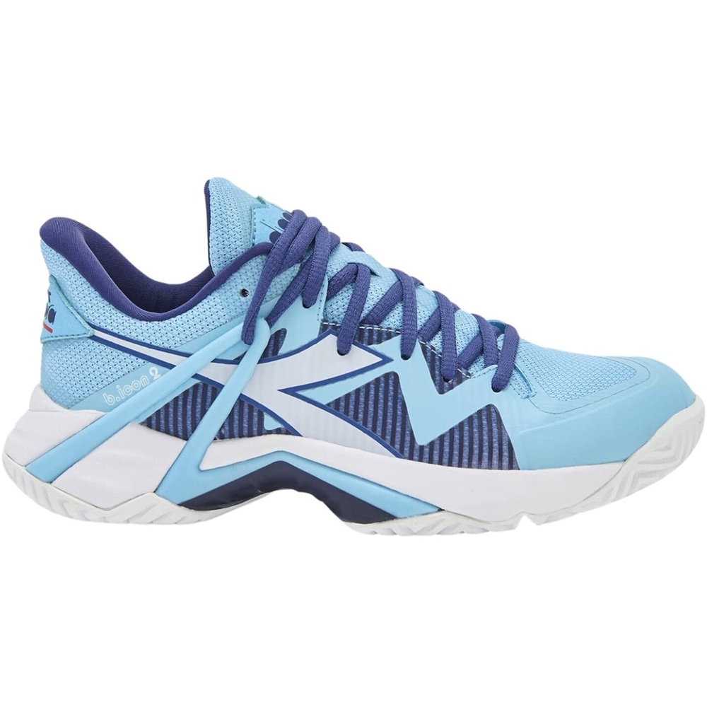 Diadora Light Blue and Navy Tennis Shoes, B. ICON 2 W CLAY